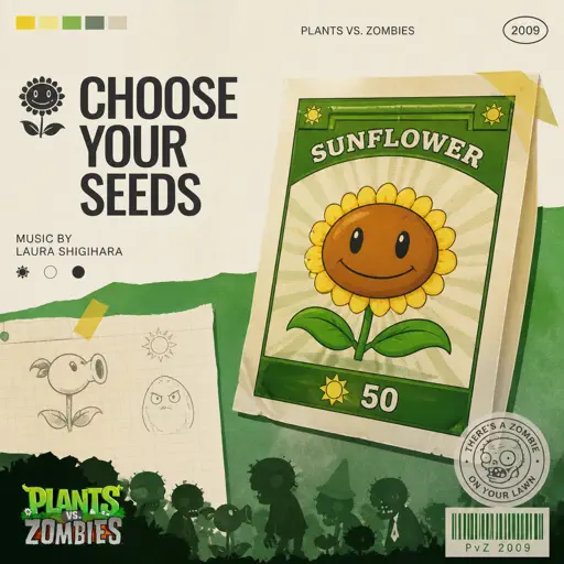Choose Your Seeds (Plants Vs. Zombies) cover - Roblox Piano Sheet